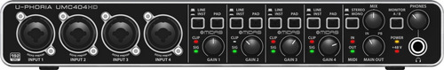 Imagem 2 de 4 de Interface De Audio U-phoria Umc 404hd - Behringer - Com Nota Fiscal E Garantia De 2 Anos Proshows !