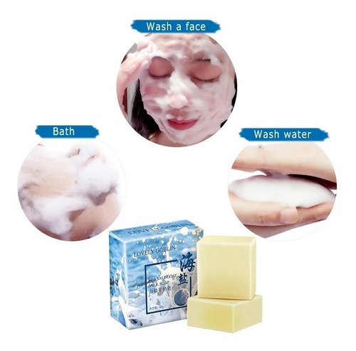 Imagem 2 de 5 de Sabonete Barra Acne Poros Espinha Oleosidade 60g Sal Marinho