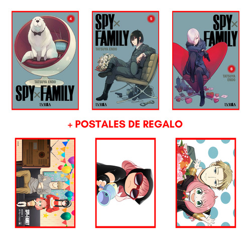 Combo Spyxfamily 4 A 6 - Postales De Regalo - Manga - Ivrea