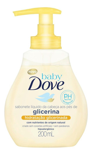 Sabonete Dove Líquido Baby Hidratação Glicerinado 200ml