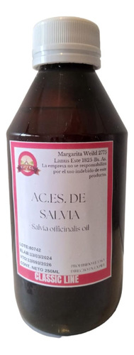 Aceite Esencial De Salvia 250cc Aromaterapia