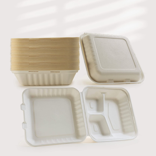 Recipientes Para Alimentos Green Wave 9x9x3, 3 Compartimento