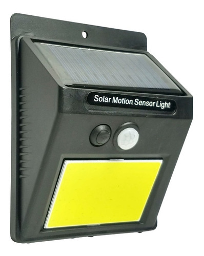Lámpara Solar Reflector Recargable Led Ext Int Jardín Sensor Color de la carcasa Negro Color de la luz Blanco