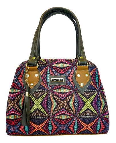 Bolsos Artesanal Yute Premium Amayya Modelo Ivanna Cafe