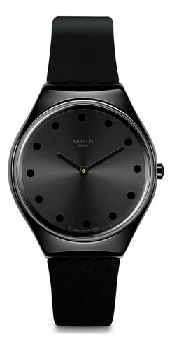 Reloj pulsera Swatch SWSYXB106 con correa de cuero color negro
