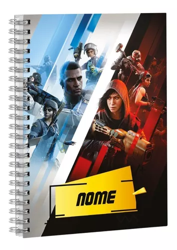 Caderno Pequeno Personalizado Rainbow Six - Com Seu Nome