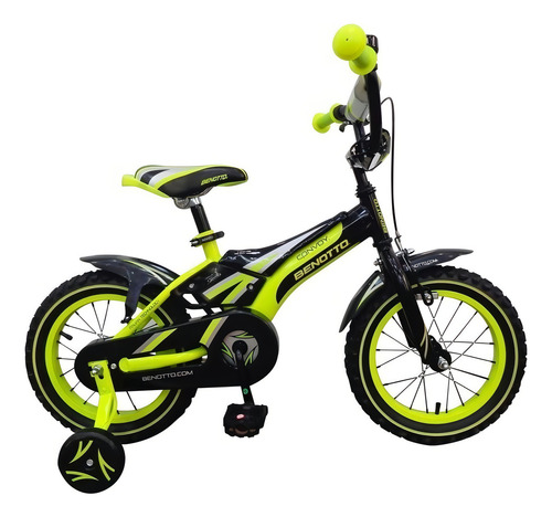 Bicicleta Benotto Infantil Convoy R14 1v. Niño Frenos Negro/amarillo Neón Unica