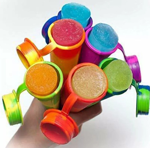 Molde Helado Icepop Silicona Tubo Multicolor Importado X 3u
