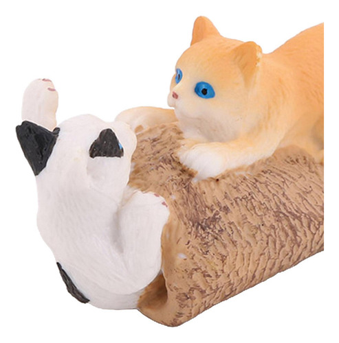 Mini Modelos De Animales, Colección De Gato Jugando