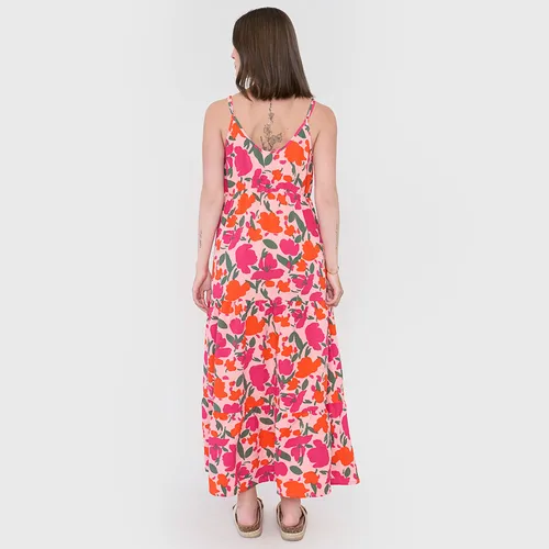 Vestido Mujer Largo Pabilo Rosado Corona