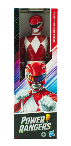 Imagen 2 de 9 de Power Rangers Pack Rojo Azul Negro Rosa Basico 28cm Hasbro