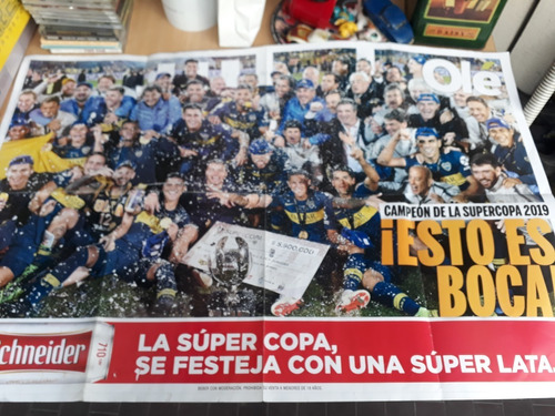 Poster Boca Jrs Campeon Supercopa Arg 2019 Ole