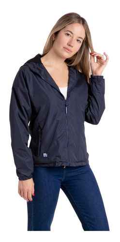 Campera Mujer Rompevientos Impermeable Capucha C.art. 704