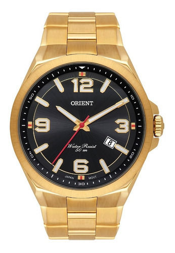 Relógio Orient Masculino Mgss1204 P2kx Preto Dourado Aço