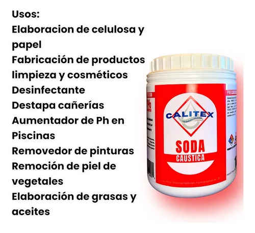Soda Cáustica Destapa Cañerías Aumenta Ph Pote 1 Kg