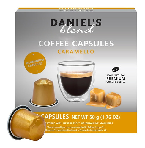 Cápsula Caramelo Para Nespresso Daniel's Blend
