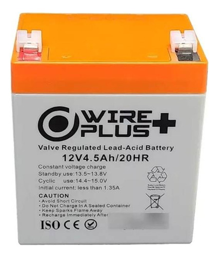 Wireplus-4-5amp Batería 12v 4-5amp Wire Plus 20hr