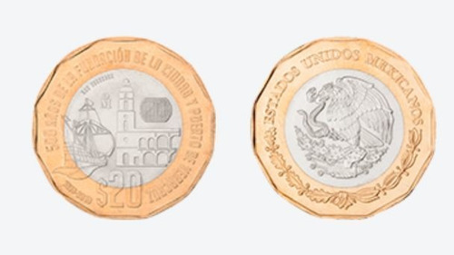 Moneda Docecagonal De $20.00