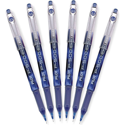 5 Plumas Pilot Precise Liquida P500 Extra Fino 0.5mm Azul