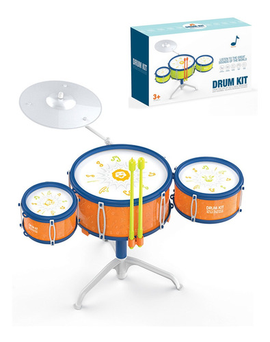 Bateria Jazz Drum Infantil Con Pedal Platillo Metal St