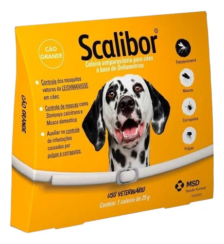 comprar Coleira antiparasitário para pulgas MSD Scalibor 65cm unidade