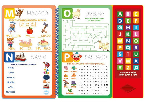 2 Livros Sonoros Ouça E Aprenda: 1 Abc E 1 Números
