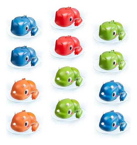 12 Pcs Baby Bath Toys Floating Wind Up Dinosaurios Water Win