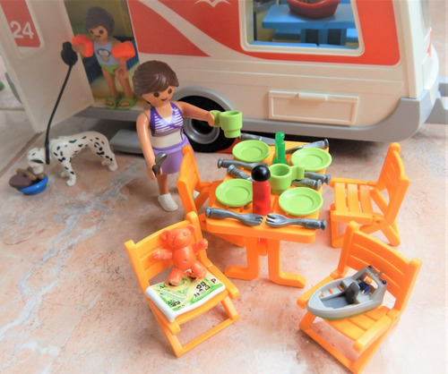 Imagen 5 de 10 de Playmobil 5434 Caravana Family Fun En Excelente Estado