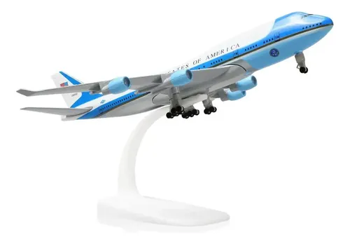 Miniatura Avião Boeing 747 Air Force One 21 Cms | Frete grátis