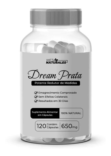 Dream Prata - Redutor De Medidas 120 Cáps Sabor Sem sabor