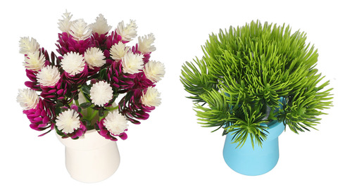 Decoraciones Para Peceras, 2 Unidades, Aptas Para Flores Art