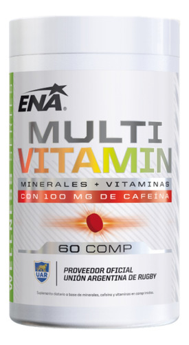 Vitaminas Minerales Multi Vitamin Ena X60 Cafeína Zinc B12