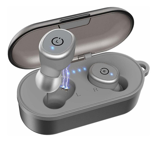 Auriculares Earbuds Inalambricos Tozo Waterproof Ipx8 Gray