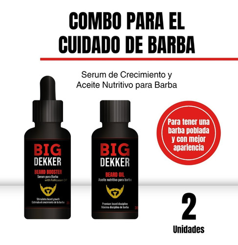 Kit Para Crecimiento Y Mantenimiento De Barba Big Dekker