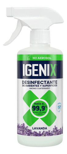 Igenix Desinfectante Ambientes Y Superficies Gatillo 500ml