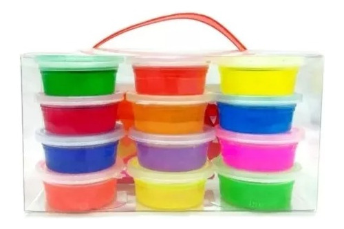 Slime Pack De 12 Tazas Distintos Colores.