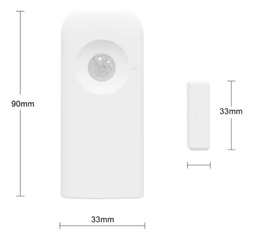 Sensor Magnético Y Pir 2 En 1 Tuya Smart Wifi