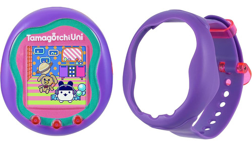 Juguete Retro Tamagotchi Uni A Color Con Funda Muñeca Morado