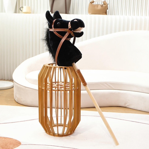 Nuevo Caballo De Madera Con Sonidos Auténticos, Negro Sin