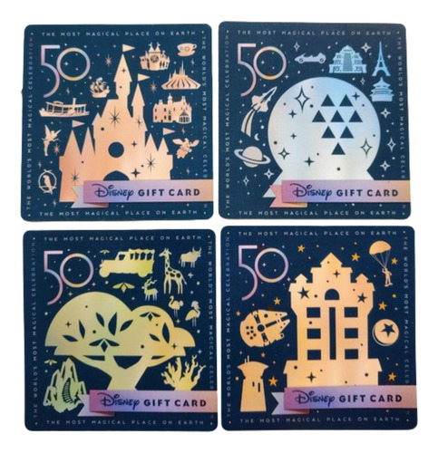Tarjetas Disney Parks 50 Años Nuevas 2022 Gift Card