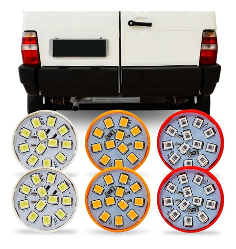 Kit 6 Lampada Led Para Lanterna Fiorino 2004 05 06 07 A 2010