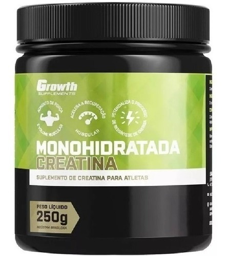 Creatina Monoidratada Growth Supplements 250 Gramas