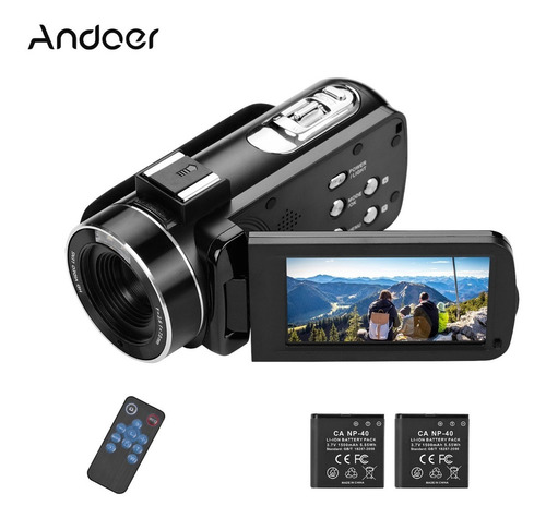 Imagen 1 de 10 de Andoer 4k Ultra Hd - Cámara De Vídeo Digital Dv