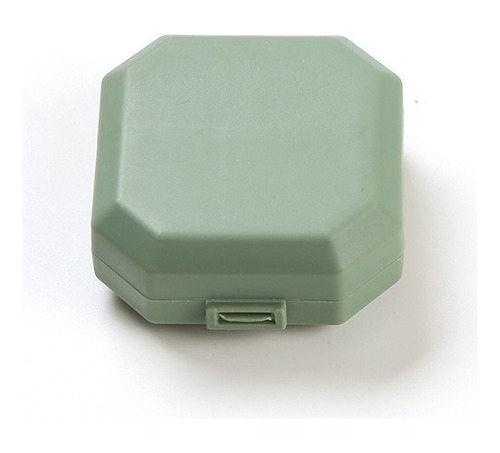 Mini Pastillero Portátil 6 Compartimentos - Organizador Color Verde claro