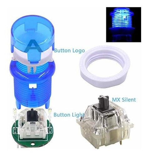 Imagen 6 de 6 de Sjjx Arcada Controlador De Juegos Usb Kit De Encoder Led Ch
