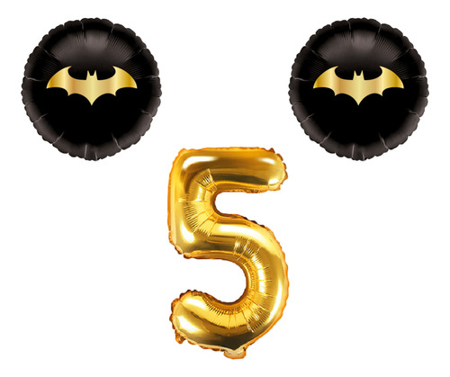 Pack Globos Batman Combo Cumpleaños Deco Kit