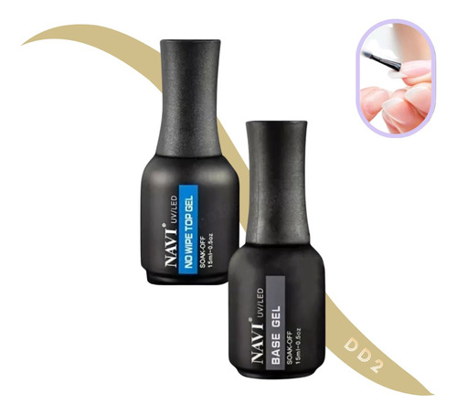 Top Coat Y Base Coat Navi Semipermanent Esmalte Premium 15ml