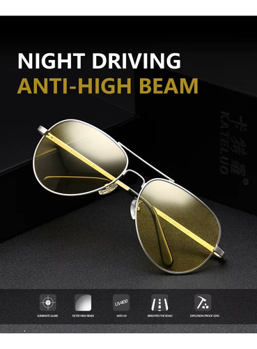 Lentes Vision Nocturna Polarizados Protección Uv