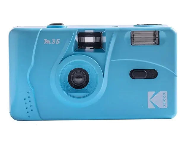 Câmera Kodak Vintage Retro M35 35 mm azul claro