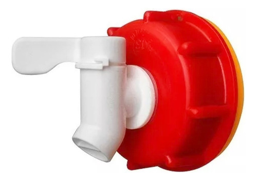 Llave Válvula Para Bidón O Garrafas 20 Y 50 Litros Mv-11 Color Blanco C/rojo